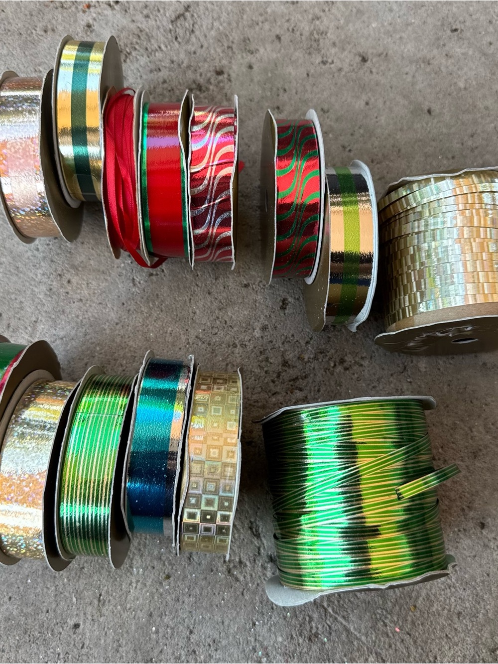 Lot of 14 Craft Ribbon Christmas Decorating Ribbon